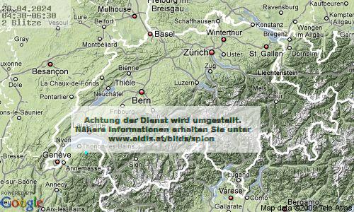 Lightning Switzerland 04:30 UTC Sat 20 Apr