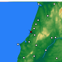 Nearby Forecast Locations - Nazaré - Map