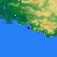 Nearby Forecast Locations - Cap Pomègues - Map