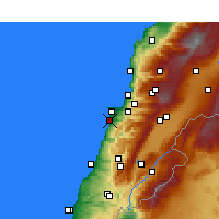Nearby Forecast Locations - Beirut - Map
