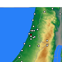 Nearby Forecast Locations - Beit Dagan - Map