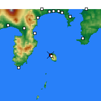 Nearby Forecast Locations - Oshima Airport - Map