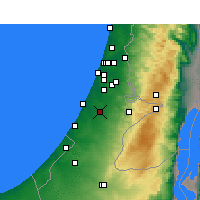Nearby Forecast Locations - Kfar HaRif - Map