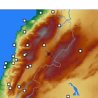 Nearby Forecast Locations - Baalbek - Map
