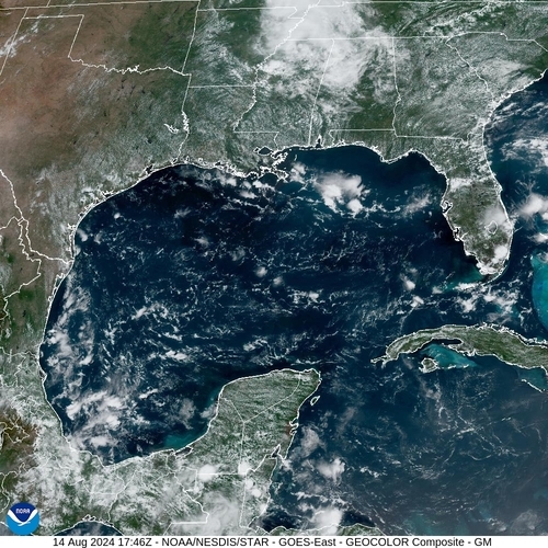 Satellite - Yucatan Strait - We, 14 Aug, 19:46 BST