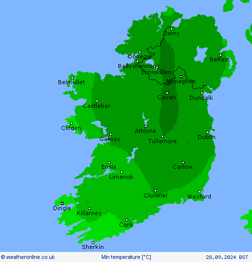 Min temperature Forecast maps