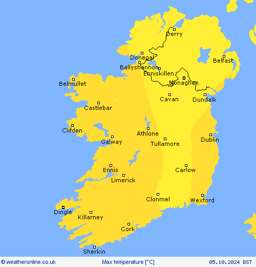 Max temperature Forecast maps