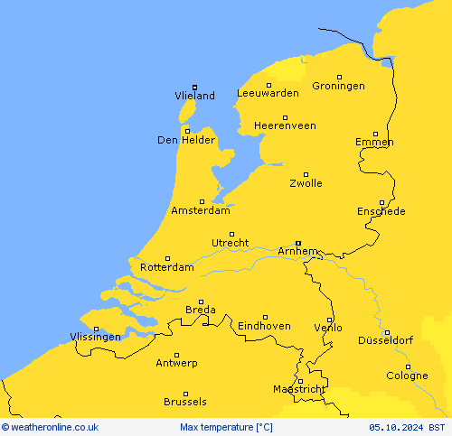 Max temperature Forecast maps