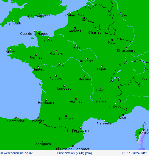 Precipitation (24 h) Forecast maps