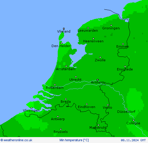 Min temperature Forecast maps