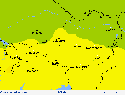 UV index Forecast maps