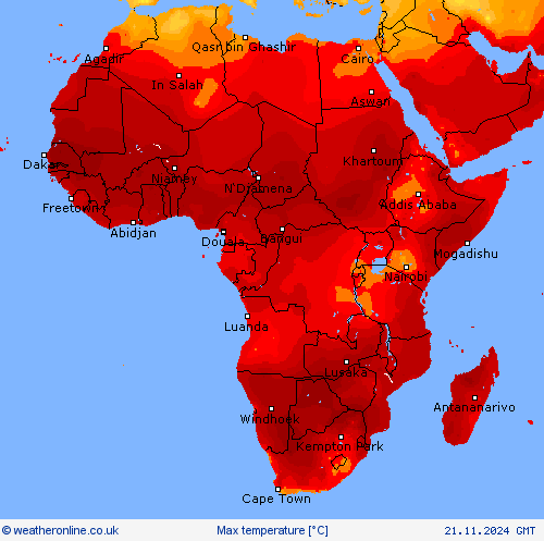 Max temperature Forecast maps