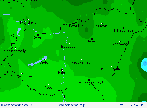 Max temperature Forecast maps